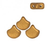 Ginko Leaf Beads 7.5x7.5mm Matte metallic antique gold